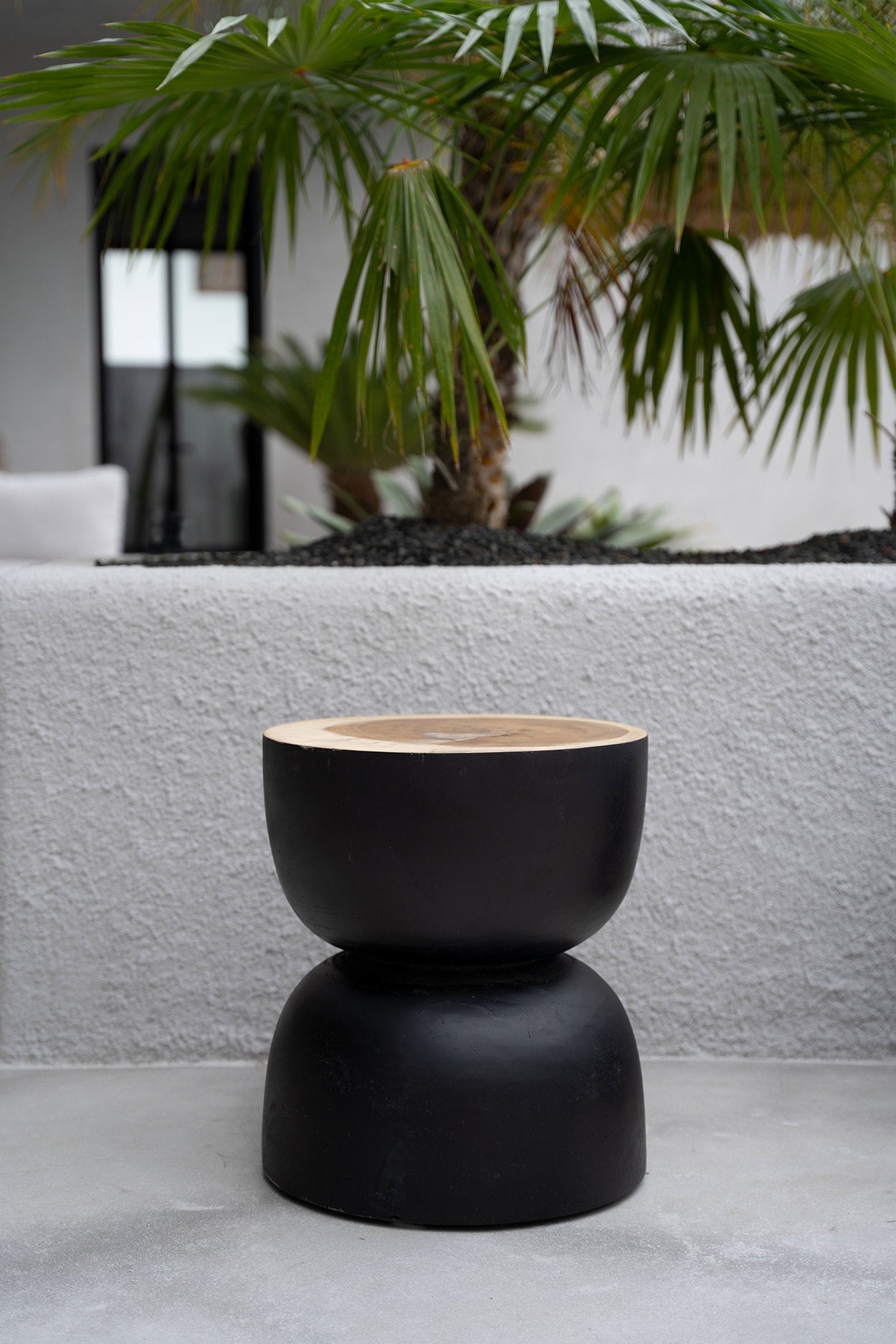 Coal stool - Black Nature
