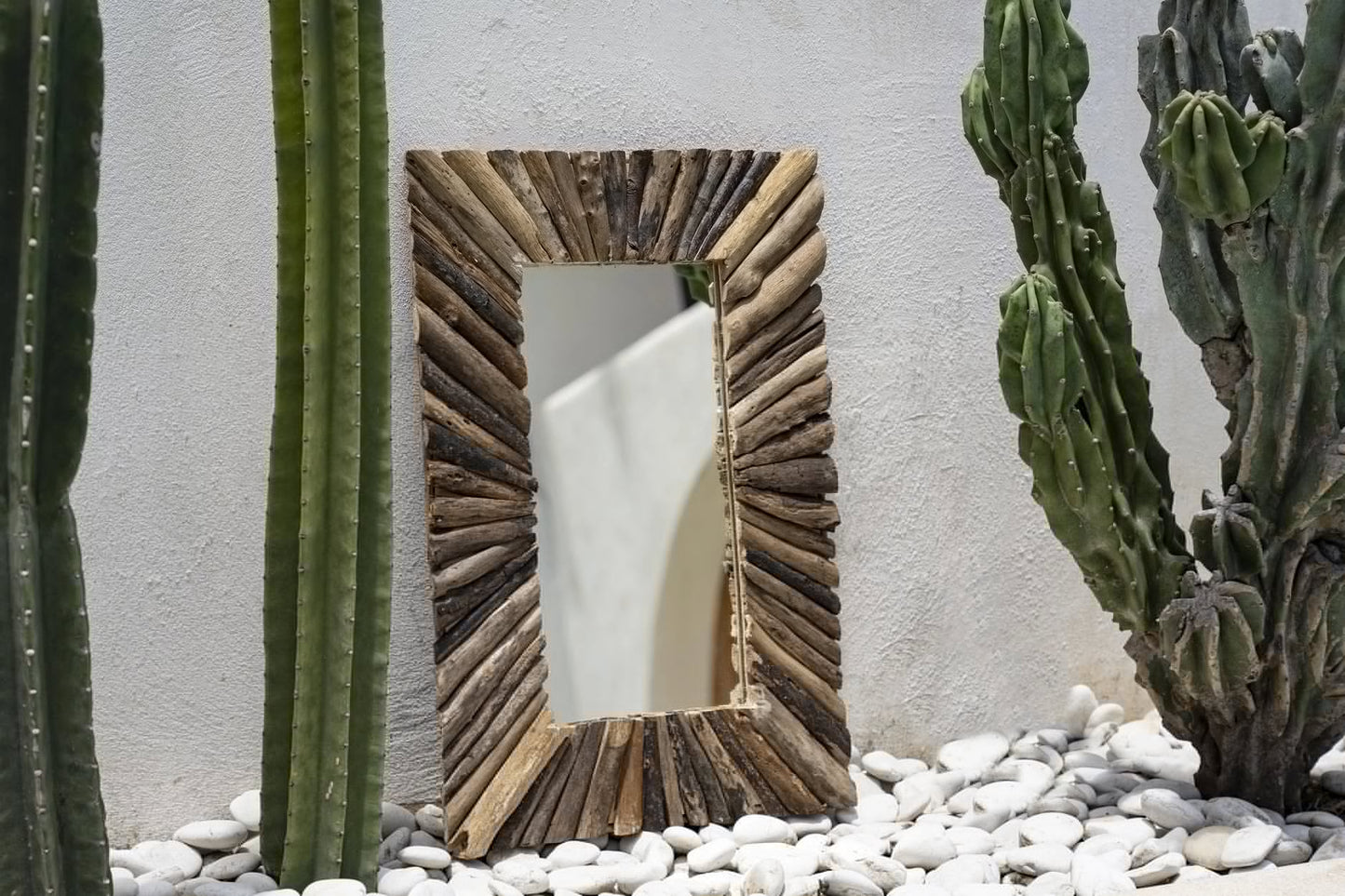 Driftwood Framed Mirror - Natural - M
