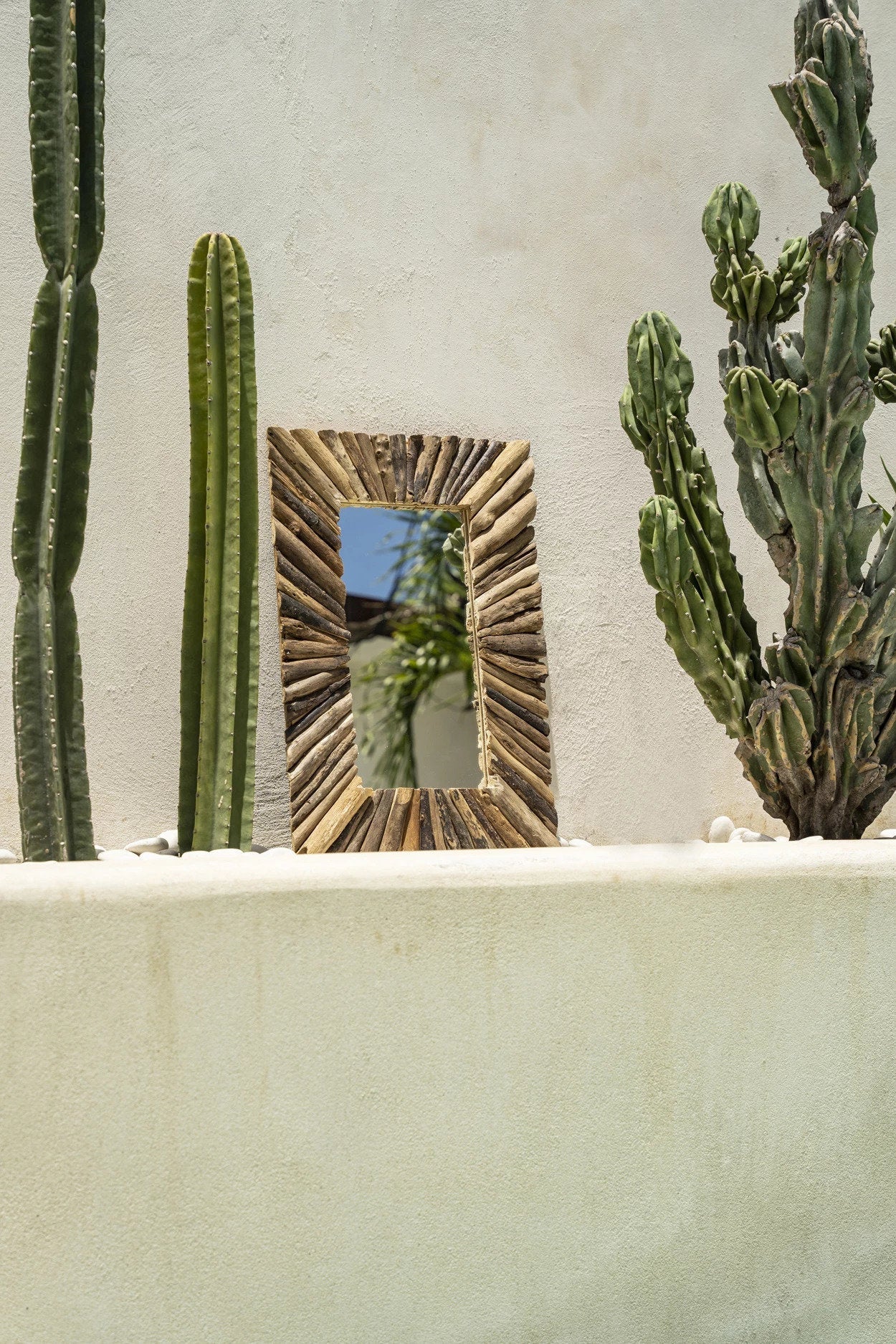 Driftwood Framed Mirror - Natural - M