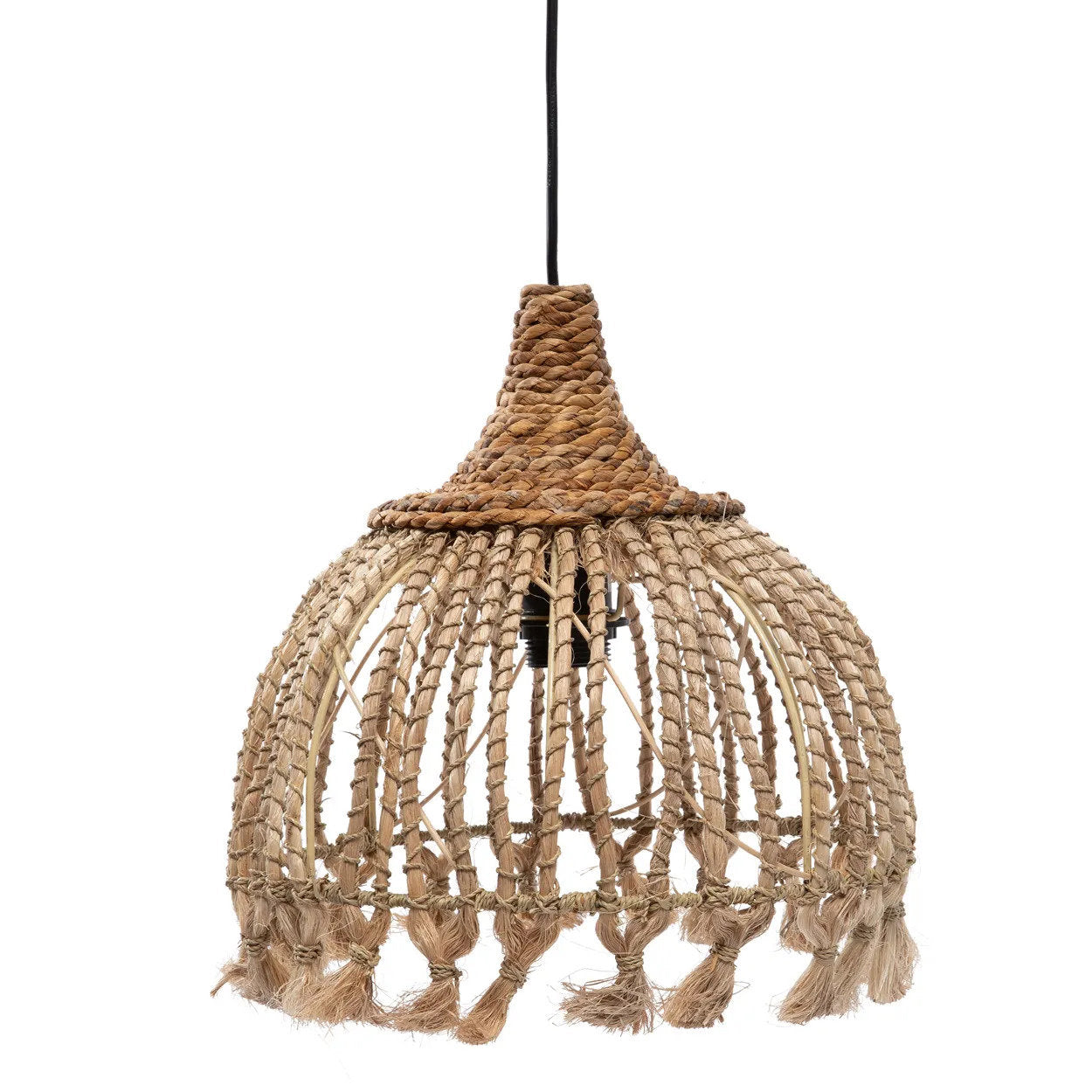 Abaca Tassel Lampe Vedhæng - Naturlig - S