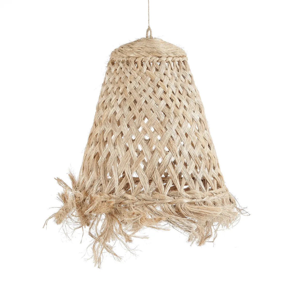 Abaca Jelly Fish Lamp Pendant - Natural - M