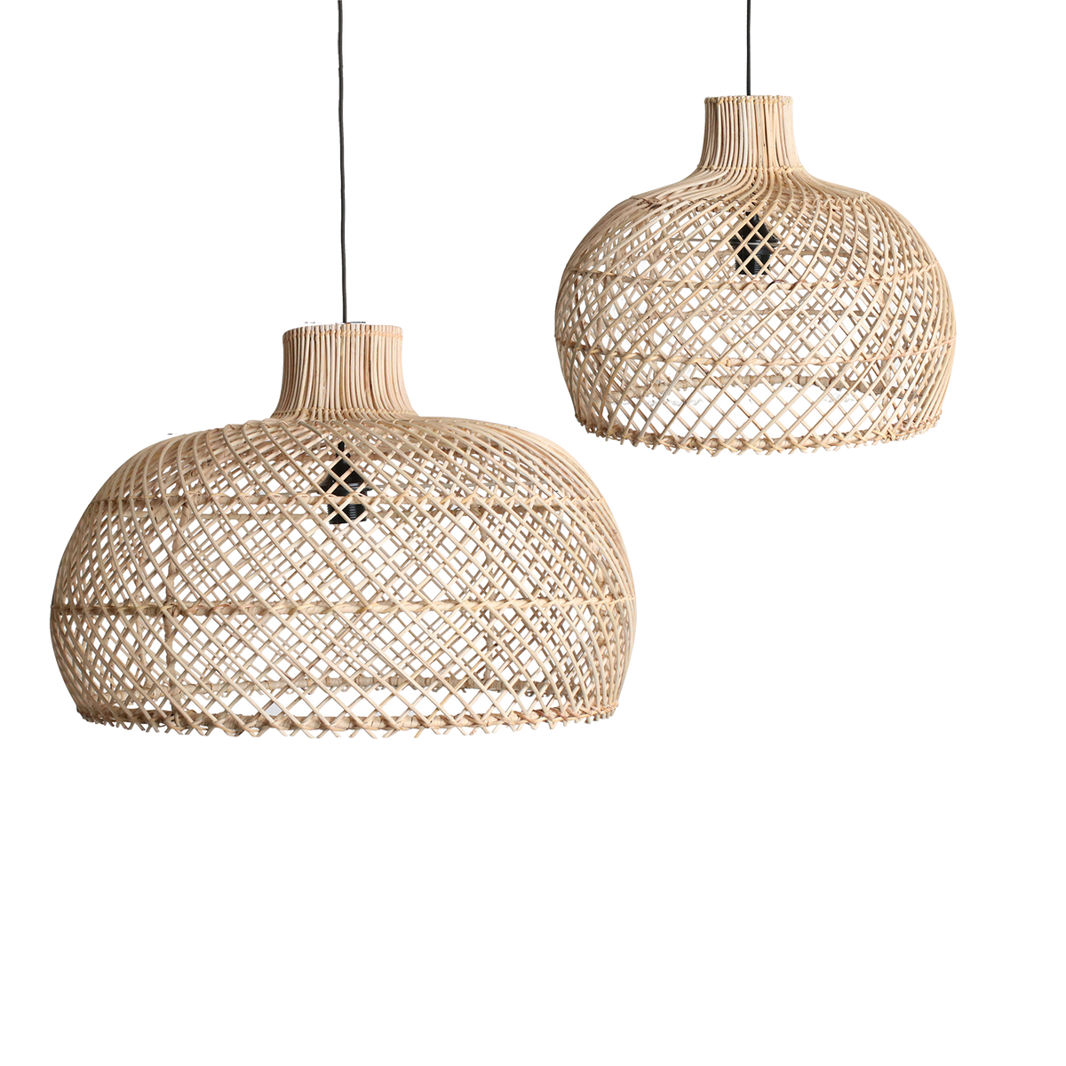 Maze rattan hængelampe naturfarvet - Ø 42 x 36 cm