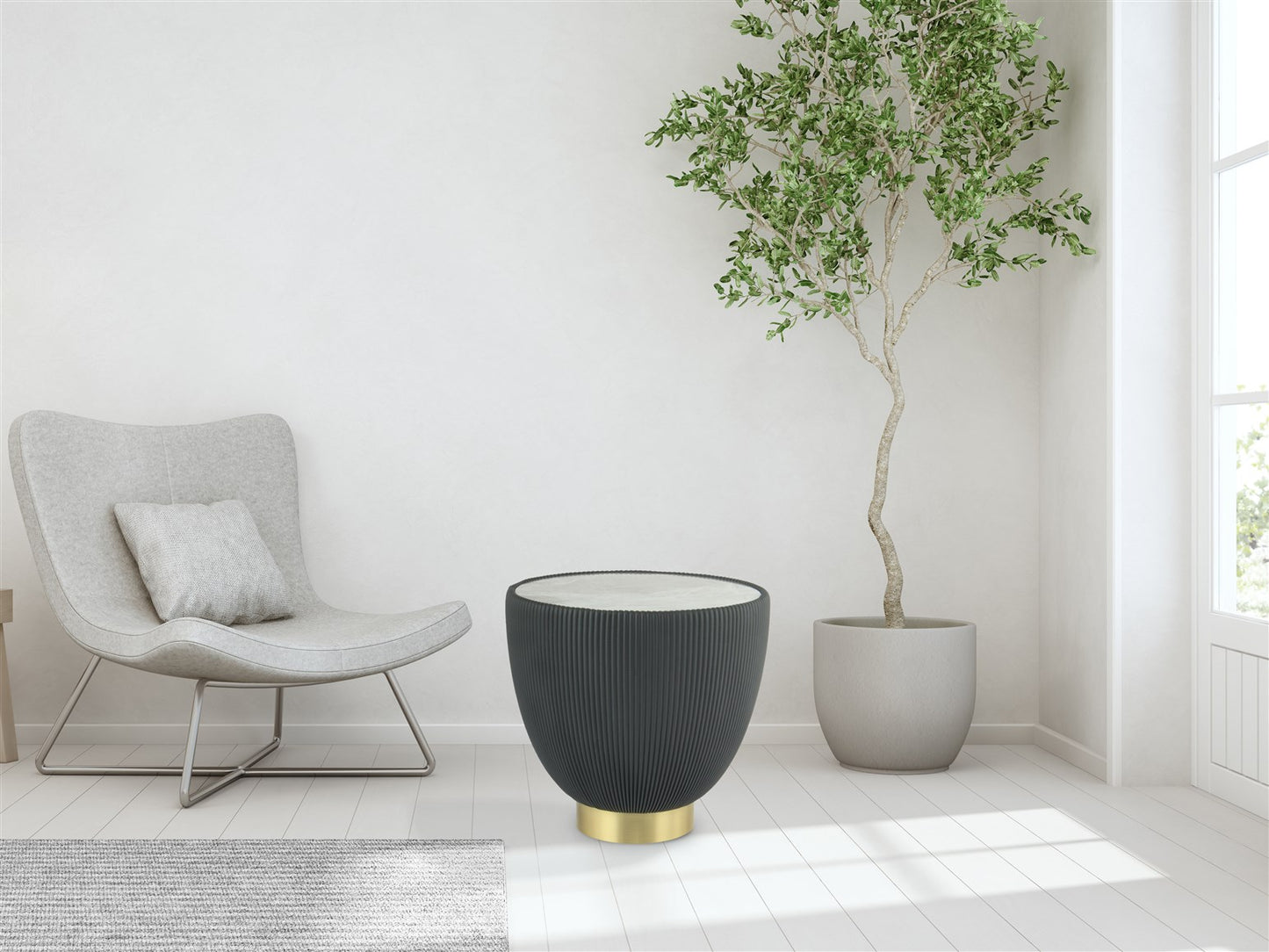 Sidebord Jokai 100 - Grå - Nordic Unique