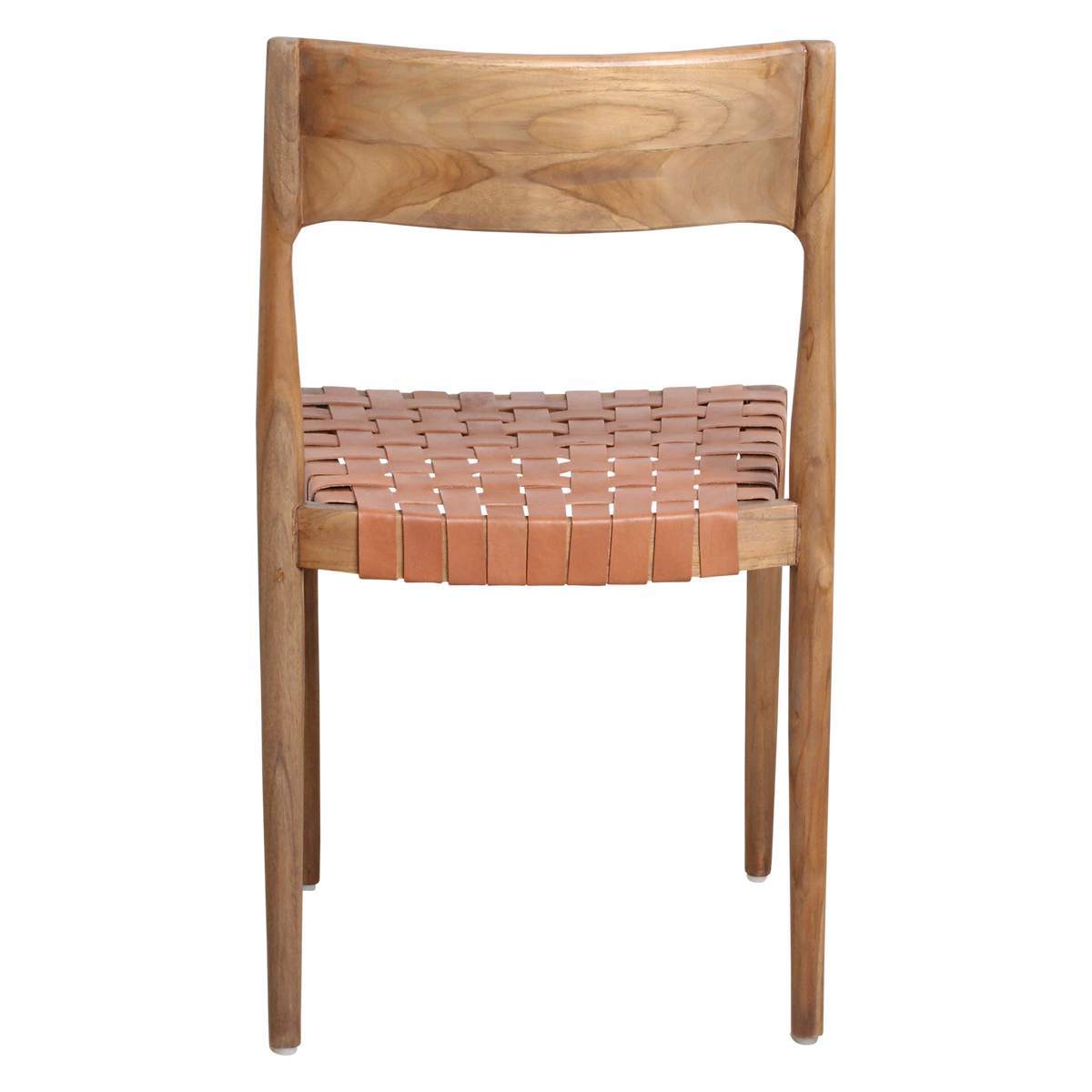 Freya teak spisestol med læder - Naturel (sæt af 2)