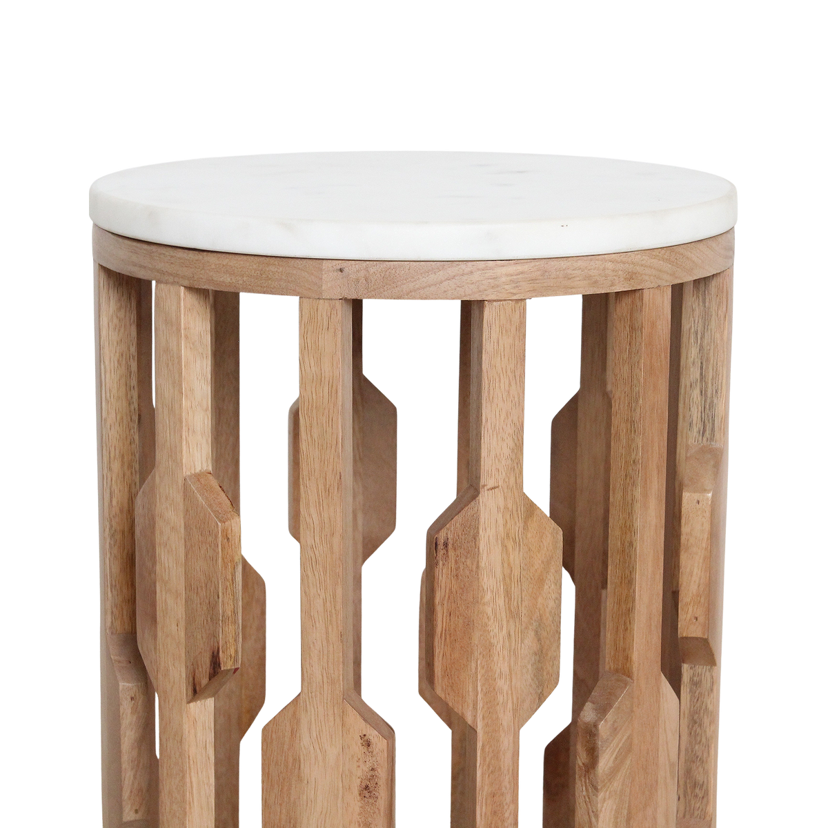 Atjeh marmor sidebord - hvid