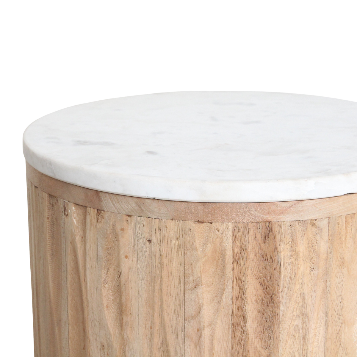 Malakka marmor sidebord - hvid