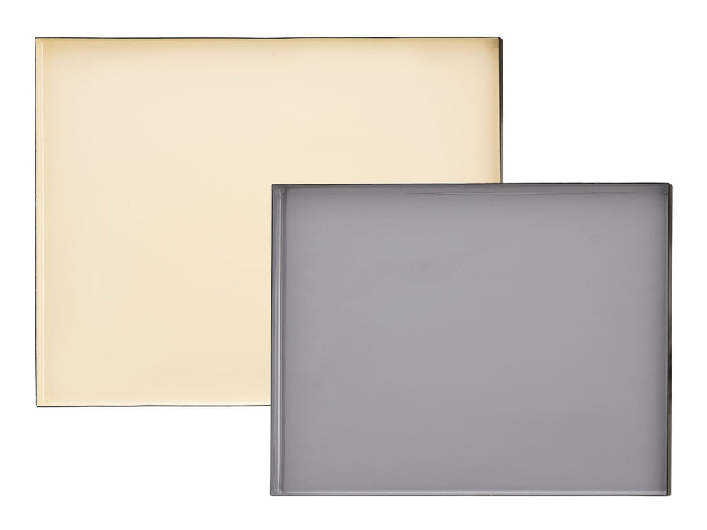 Dekorativt bord sæt, 2 stk. emalje lampeborde lys/mørk - Nordic Unique