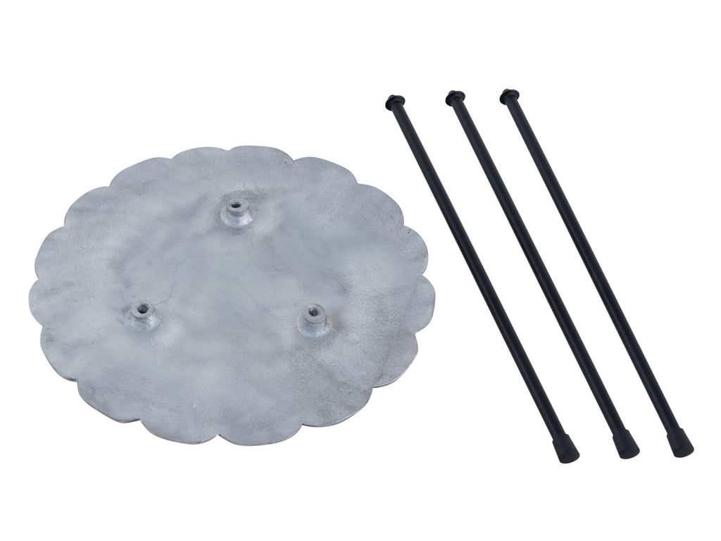 Sidebord i metal, rund klassisk design sølv - Nordic Unique