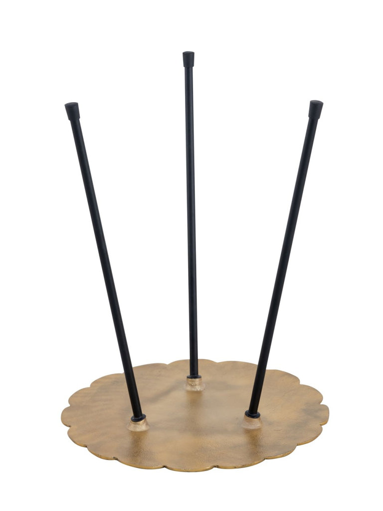 Sidebord i metal, rund klassisk design guld