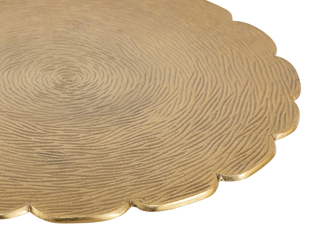 Sidebord i metal, rund klassisk design guld