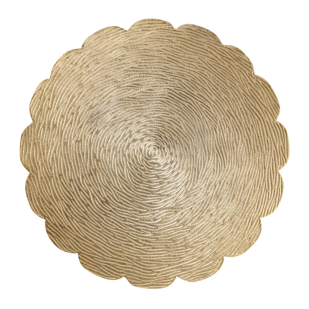 Sidebord i metal, rund klassisk design guld