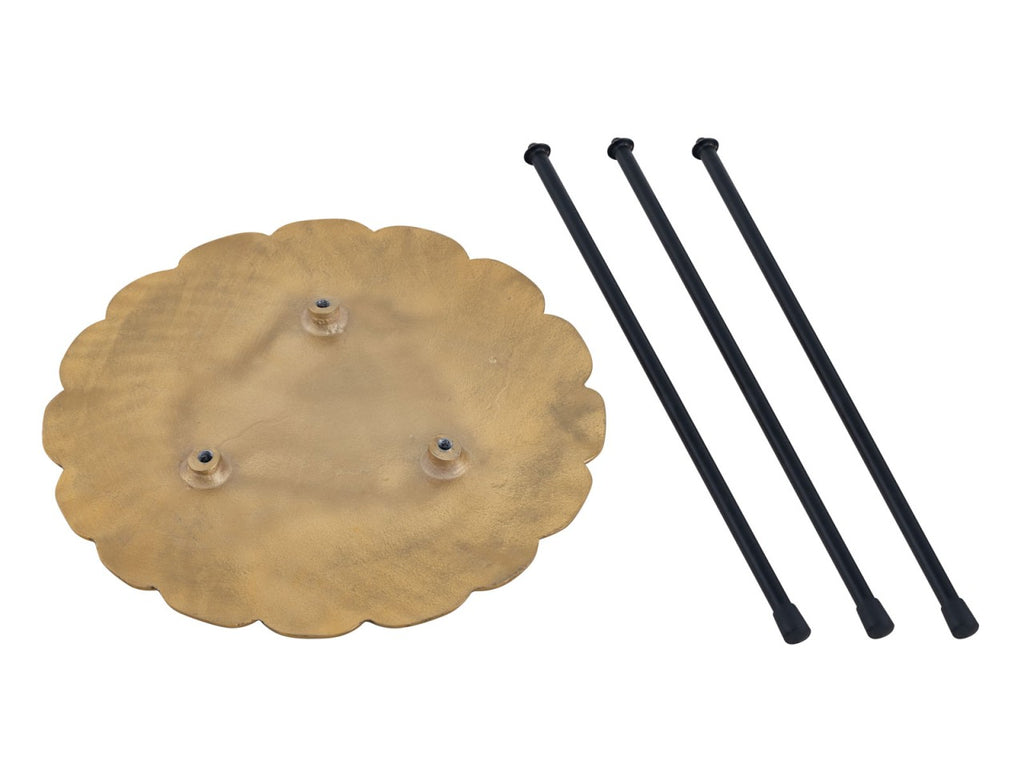 Sidebord i metal Ø35x45cm rund guld - Nordic Unique