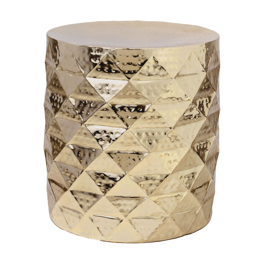 Sidebord/dekobord rund, honeycomb design metal, gulv