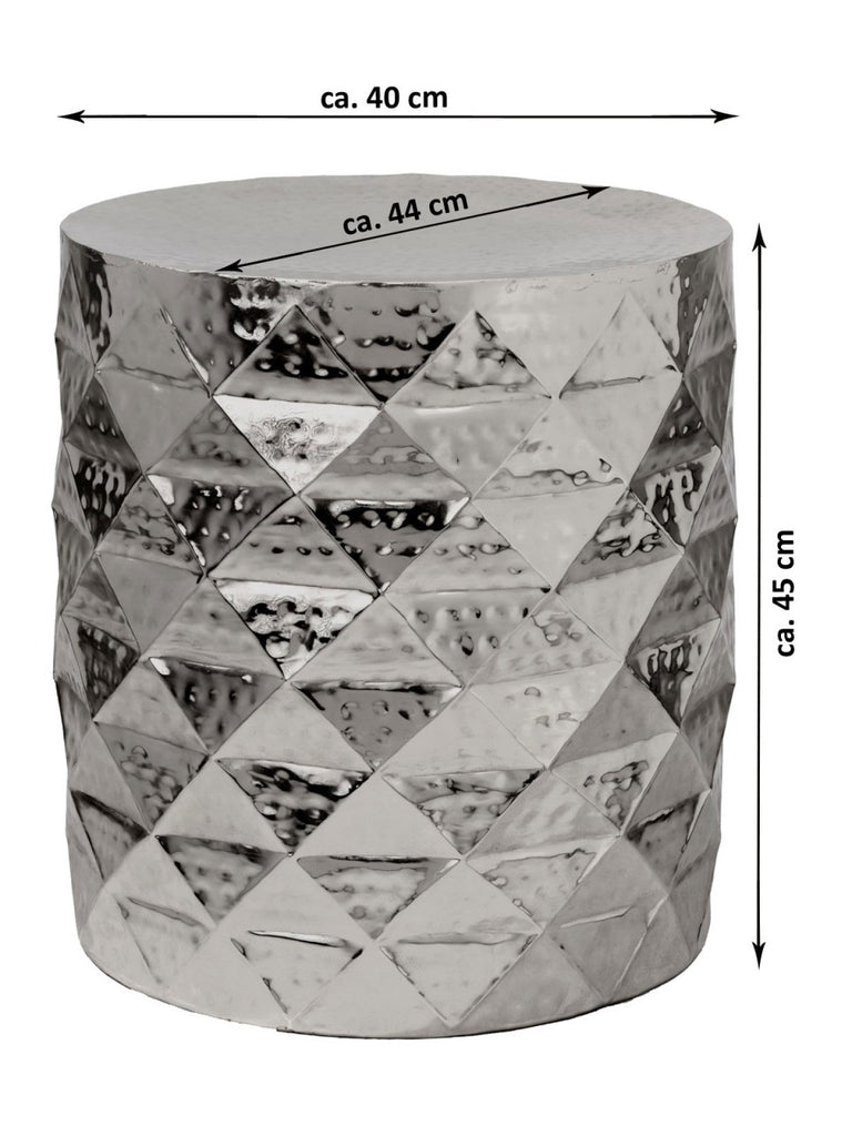 Sidebord/dekobord rund, honeycomb design metal, gulv