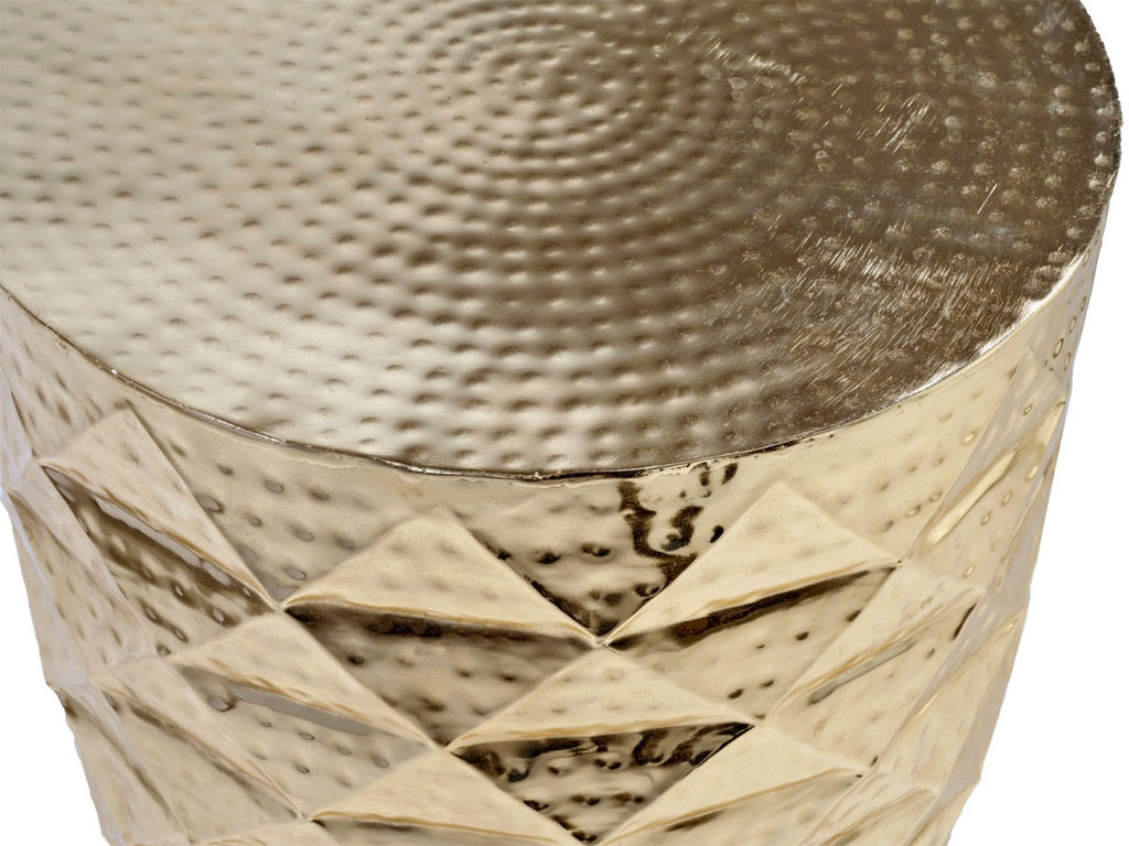 Sidebord/dekobord rund, honeycomb design metal, gulv - Nordic Unique