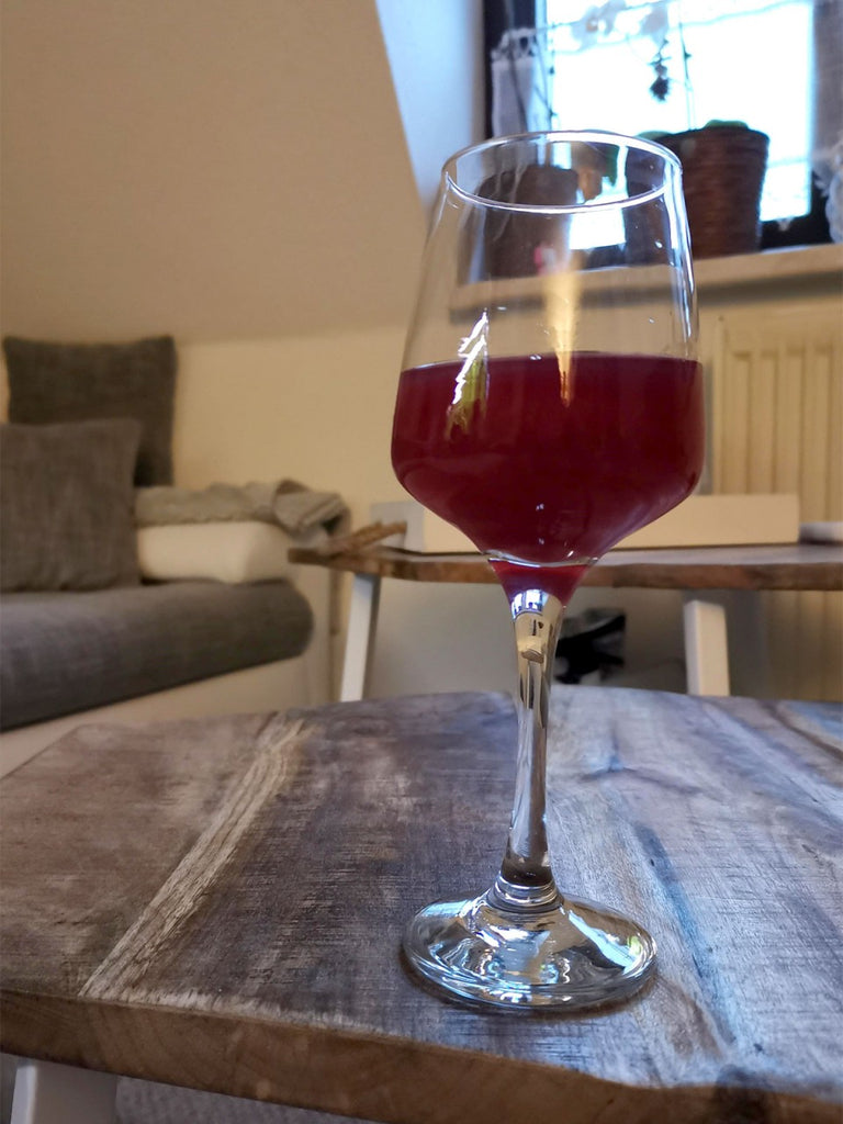 Rund sofabord ø60x45cm til stuen, træ og metal, sort stel - Nordic Unique