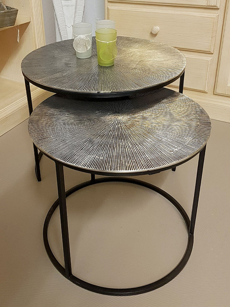 Sofabordssæt Metal ø 55 og 45 cm - Nordic Unique