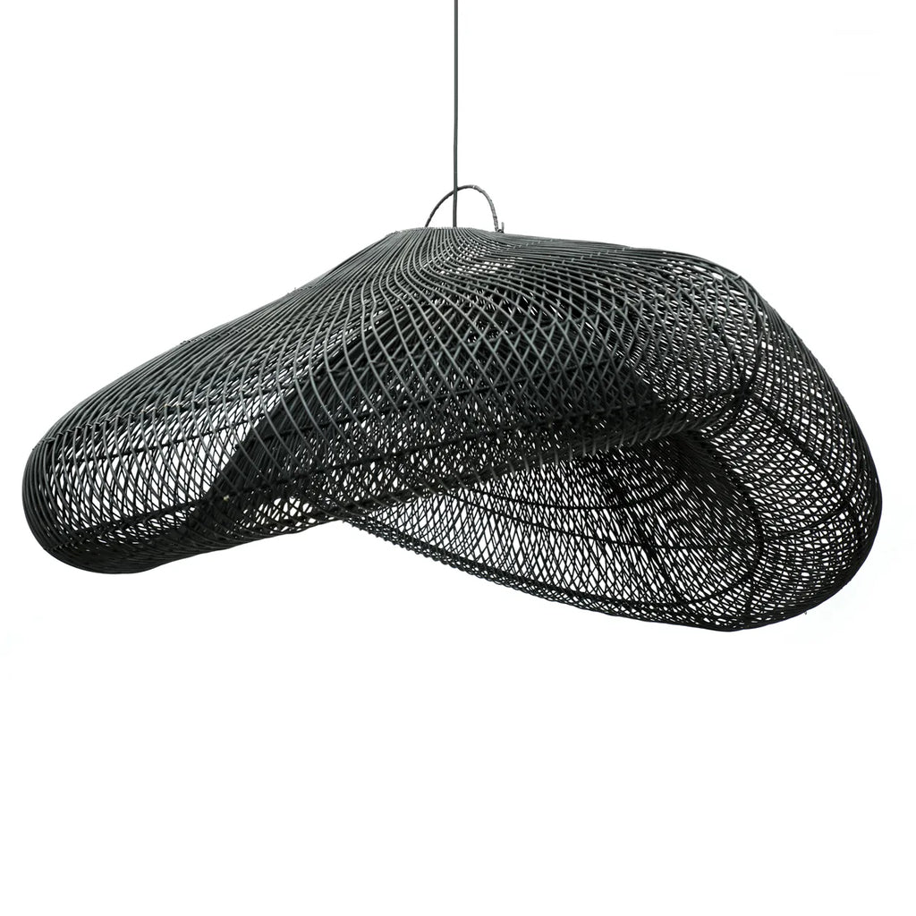 Skyhængslet Lampe Vedhæng - Sort - XXL