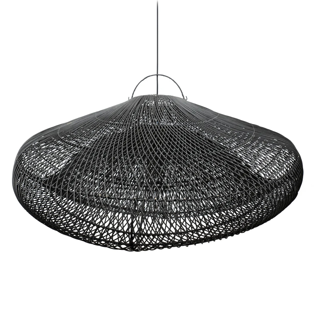 Skyhængslet Lampe Vedhæng - Sort - XXL