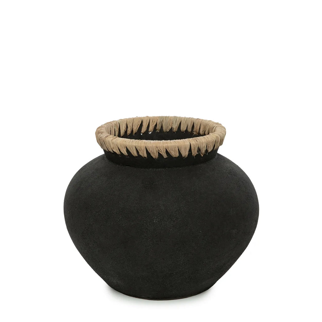 Madrid Vase - Sort Naturlig - M