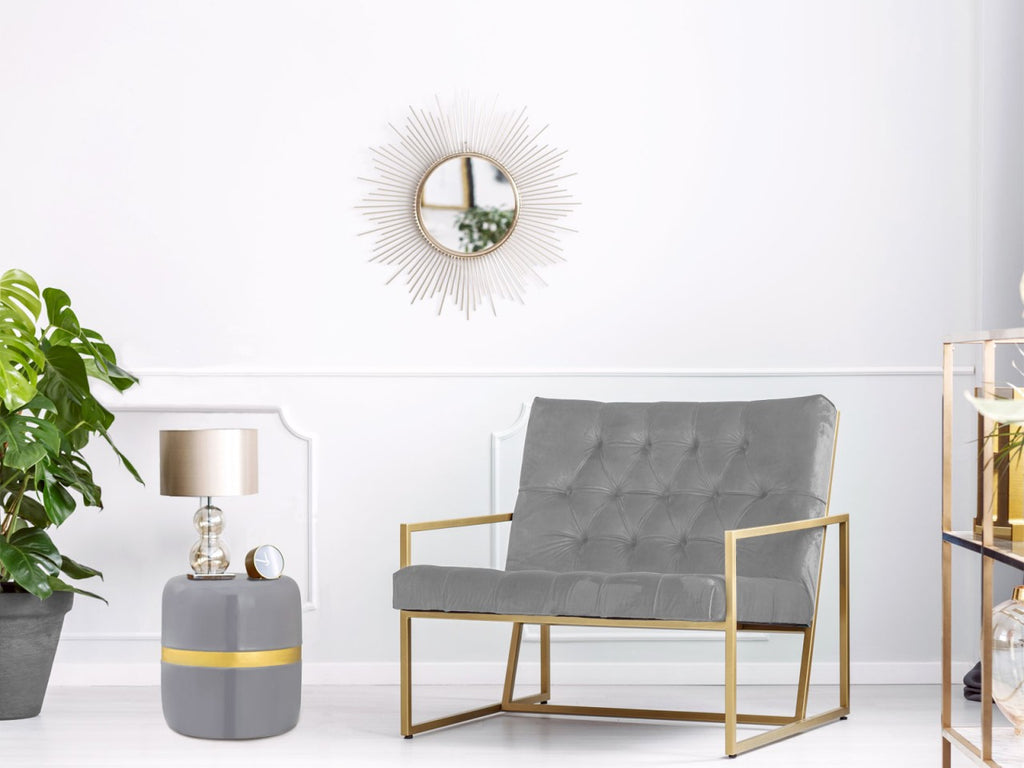 Dekorativt sidebord rundt ø 34 H 36 cm - Nordic Unique