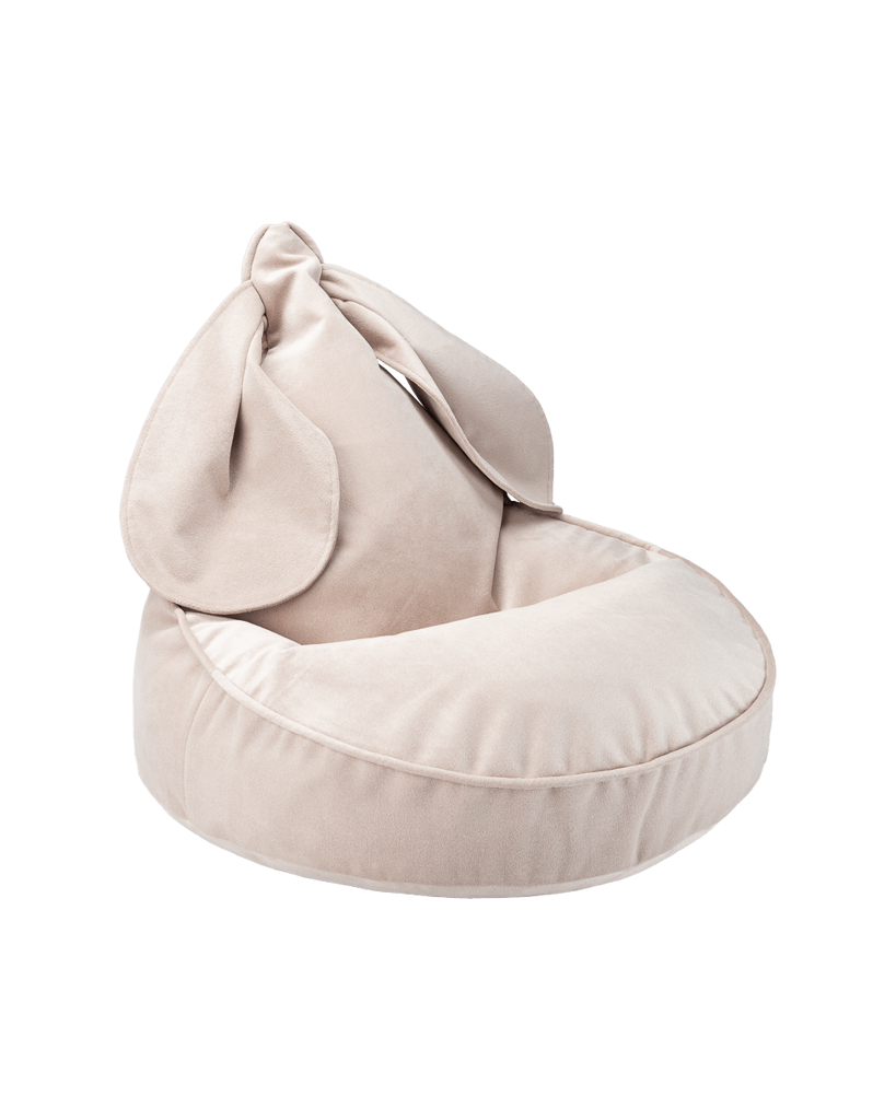 Beige Kanin Sækkestol