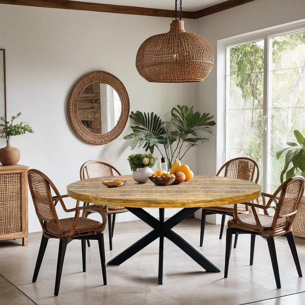 Spisebord oval 190x100cm i massivt mangotræ - Nordic Unique