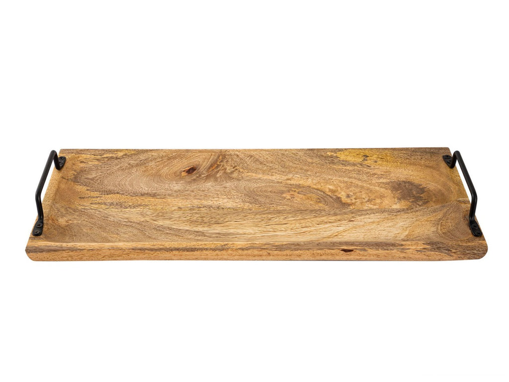 Træbakke 50x20cm - Serveringsbakke af massiv mangotræ