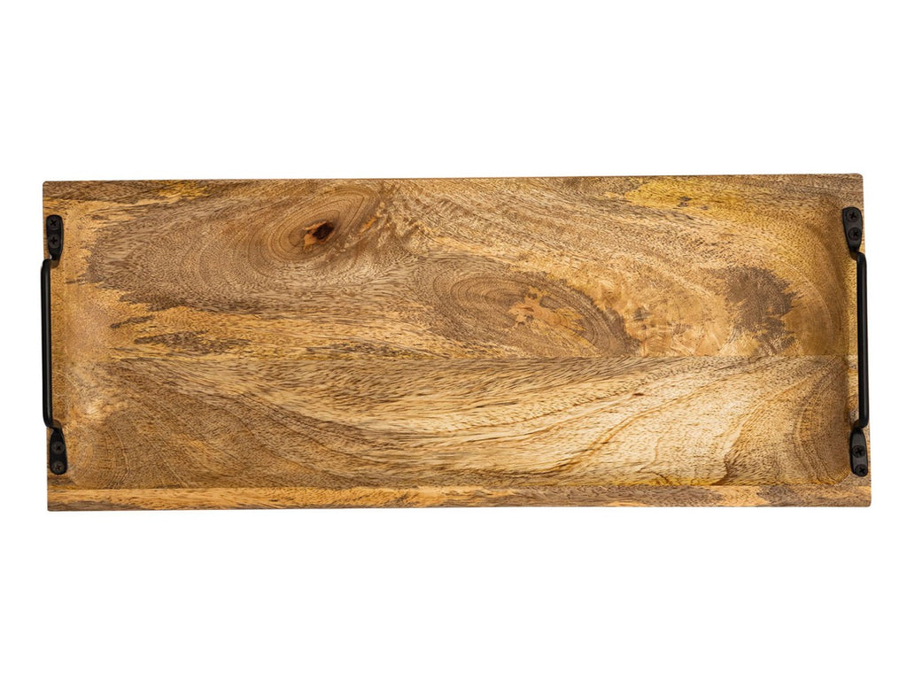 Træbakke 50x20cm - Serveringsbakke af massiv mangotræ