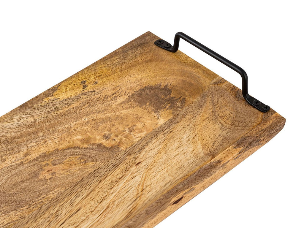 Træbakke 50x20cm - Serveringsbakke af massiv mangotræ