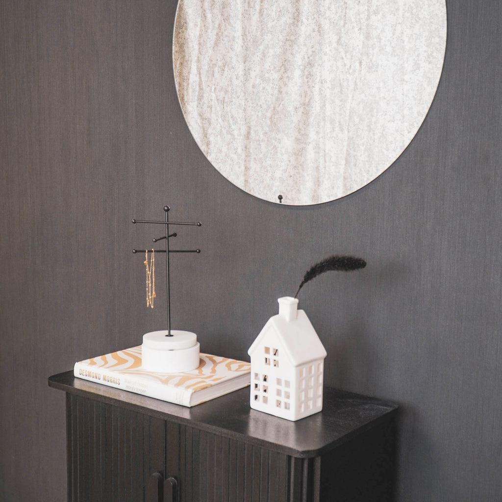 Rundt spejl - Røget glas - 60x1x60cm