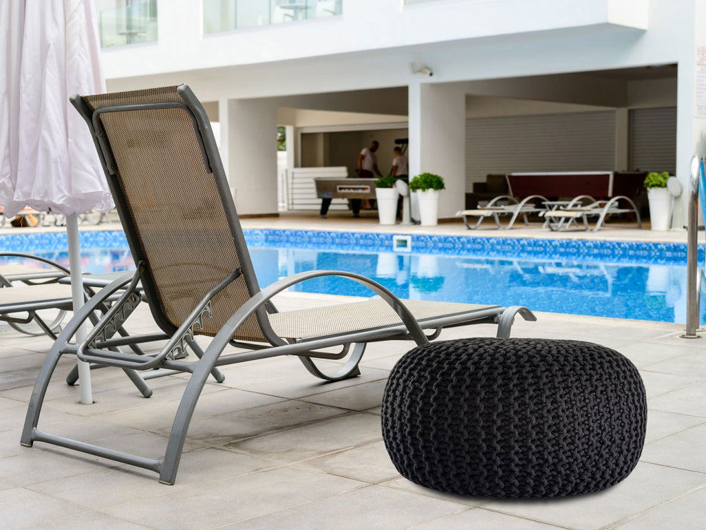 Puf/strikpuf premium Ø45cm 100% vandtæt antracit - Nordic Unique