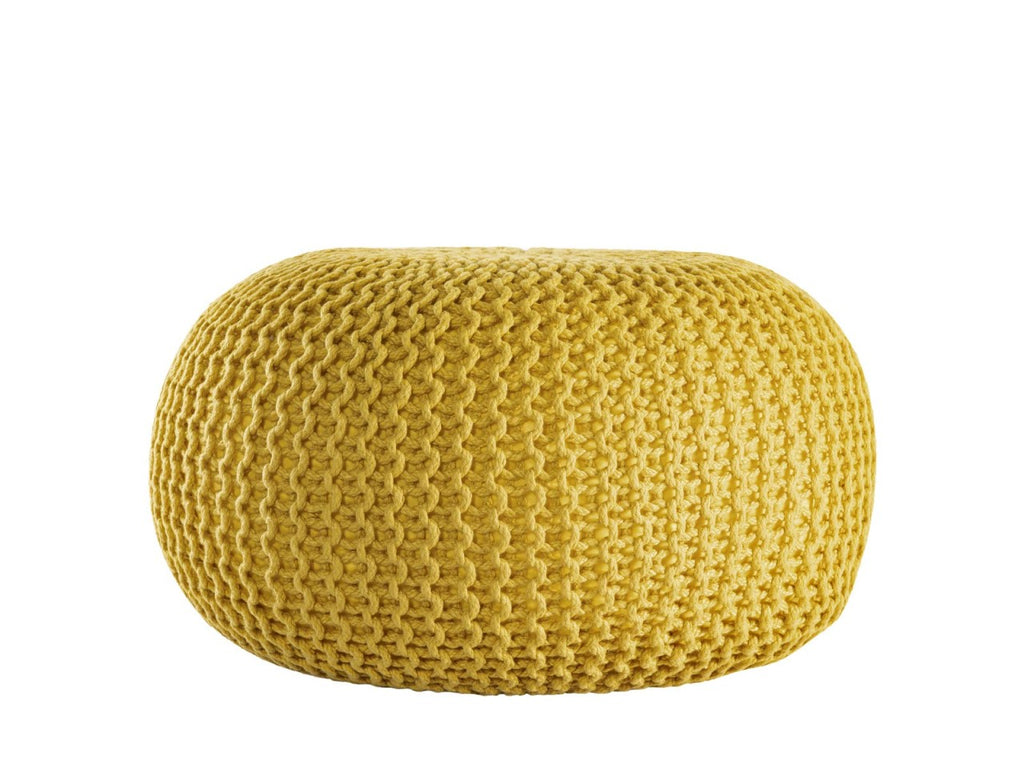 Puf/strikpuf premium Ø45cm 100% vandtæt gul