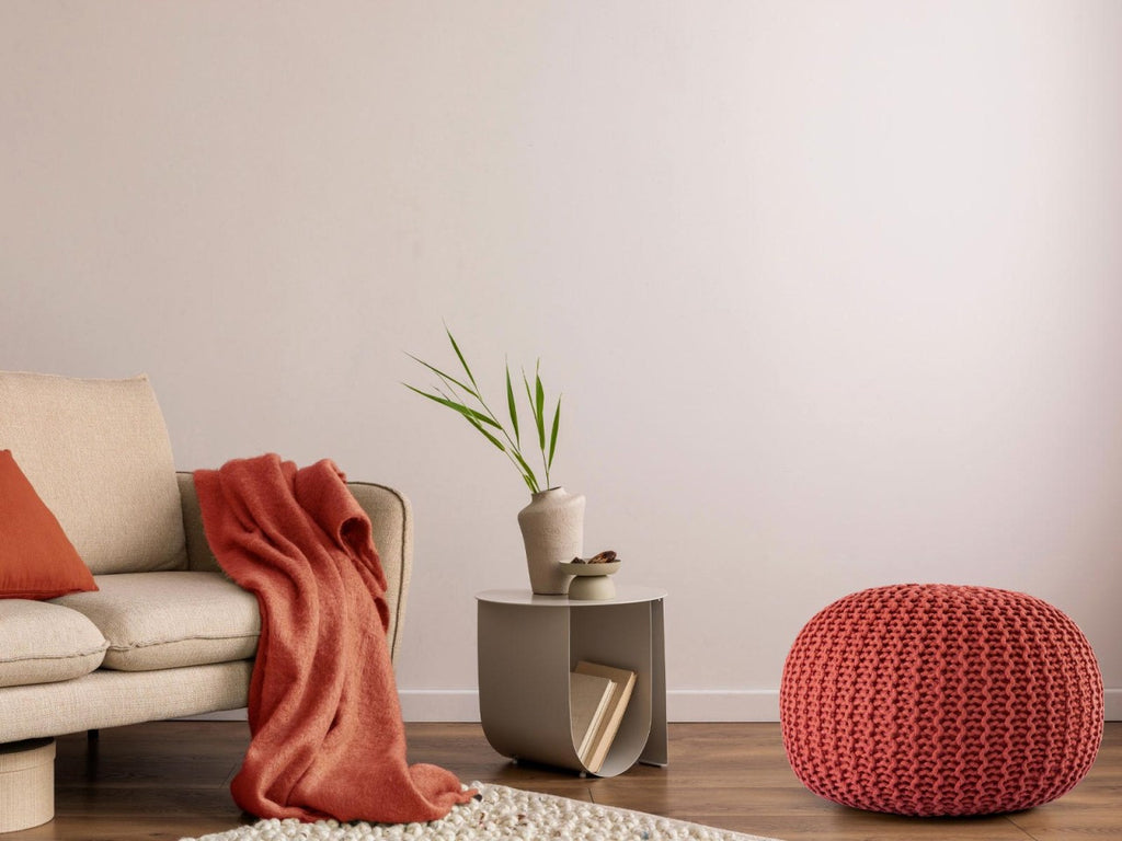 Puf/strikpuf premium Ø55cm 100% vandtæt ginger - Nordic Unique