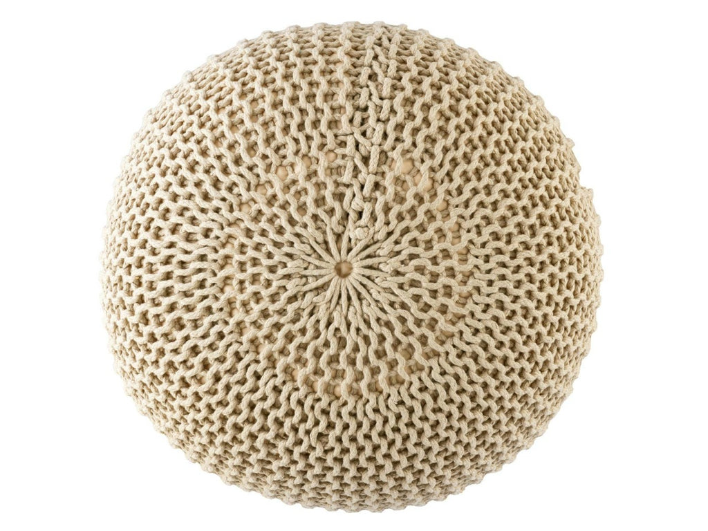 Puf/strikpuf premium Ø55cm 100% vandtæt creme - Nordic Unique