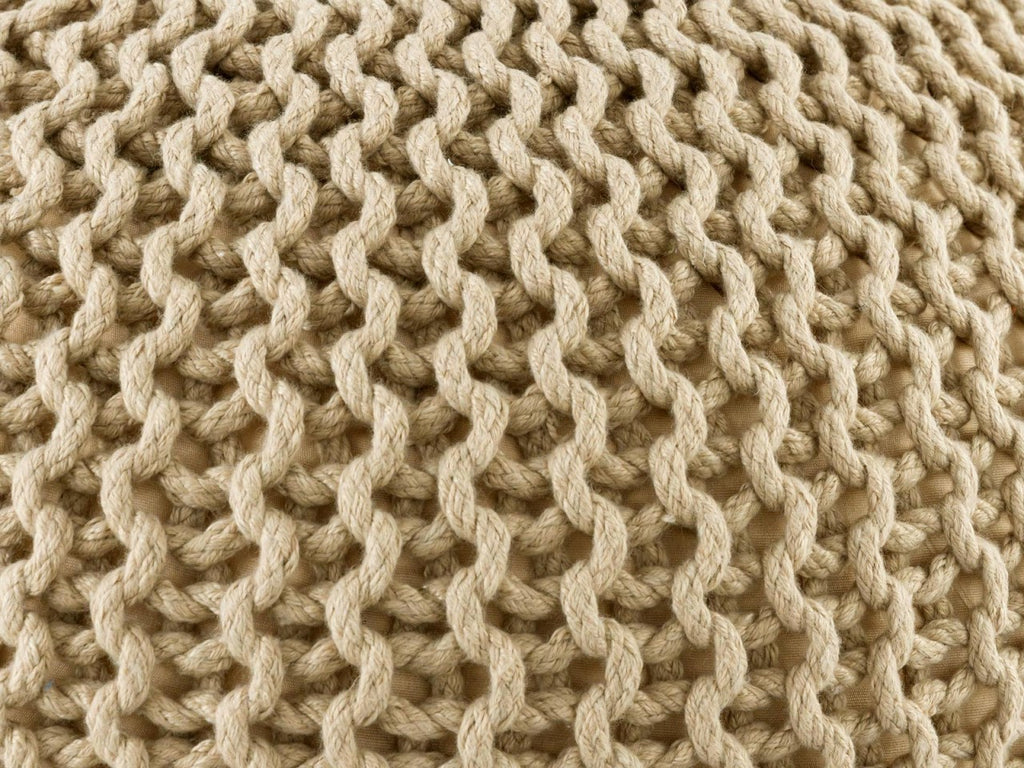 Puf/strikpuf premium Ø55cm 100% vandtæt creme - Nordic Unique