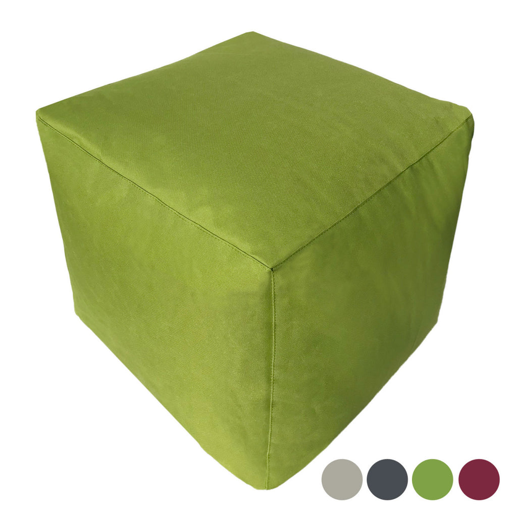 Puf 45x45x45cm til terrassen, vandtæt lime