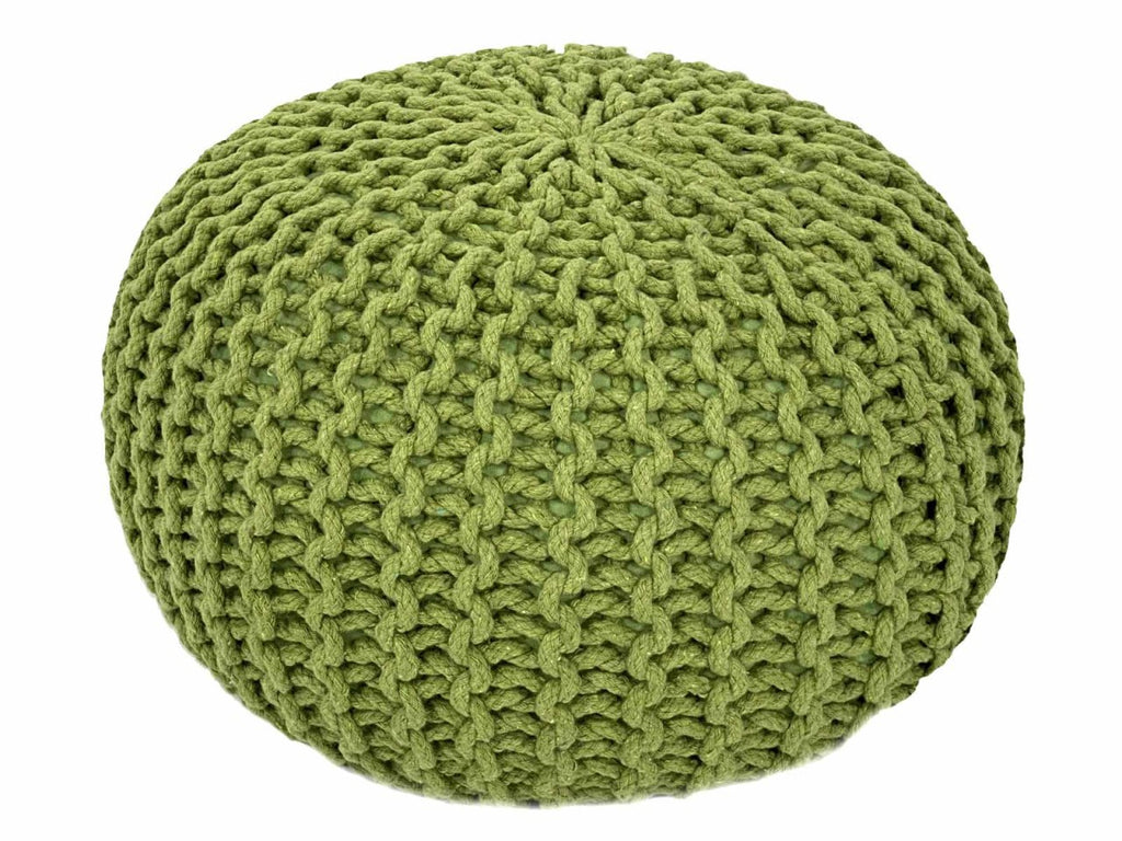 Puf/strikpuf grovstrik Ø45x30cm neon