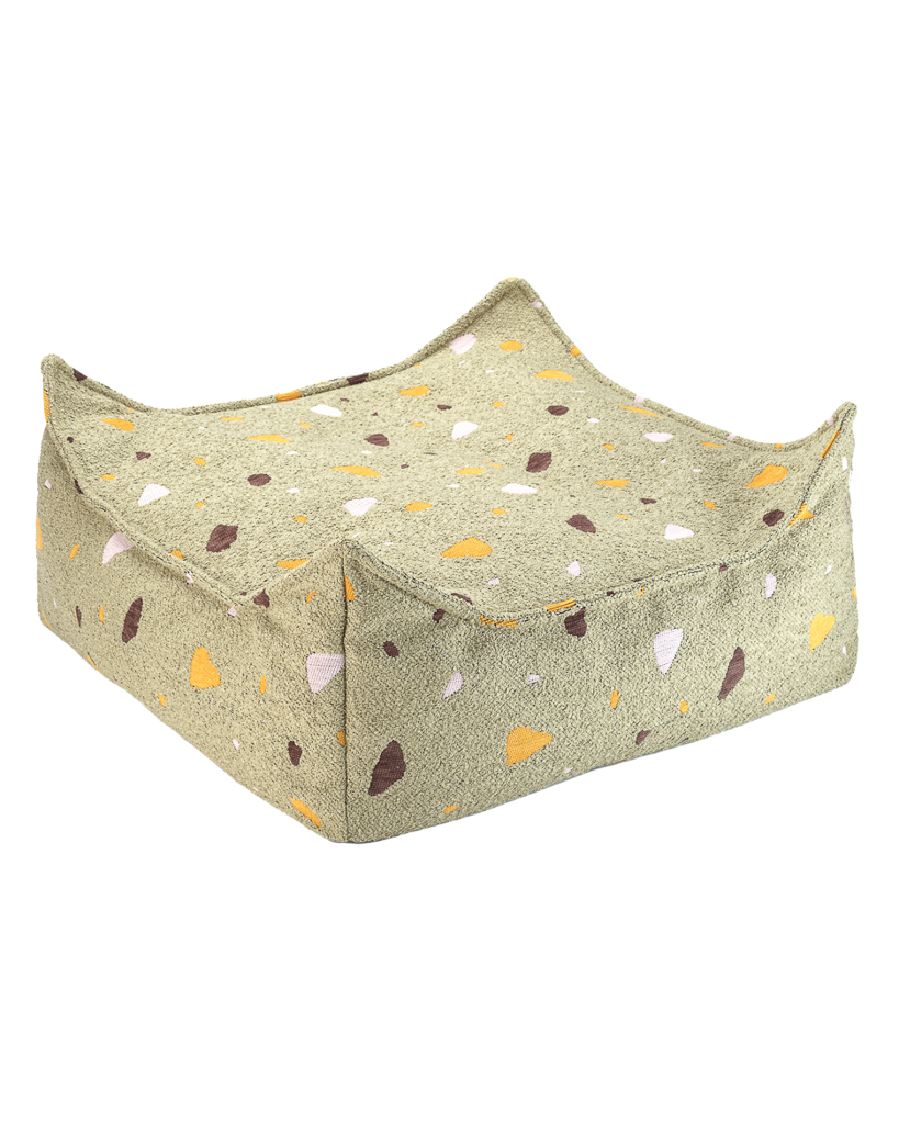 Terrazzo Moss Firkantet Ottoman Skammel - Nordic Unique