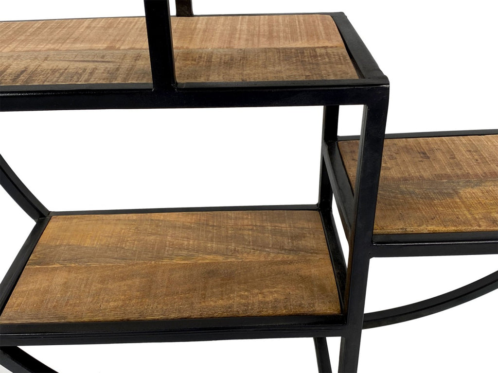 Væghængt reol/hylde 80x80x20cm i metal og træ - Nordic Unique