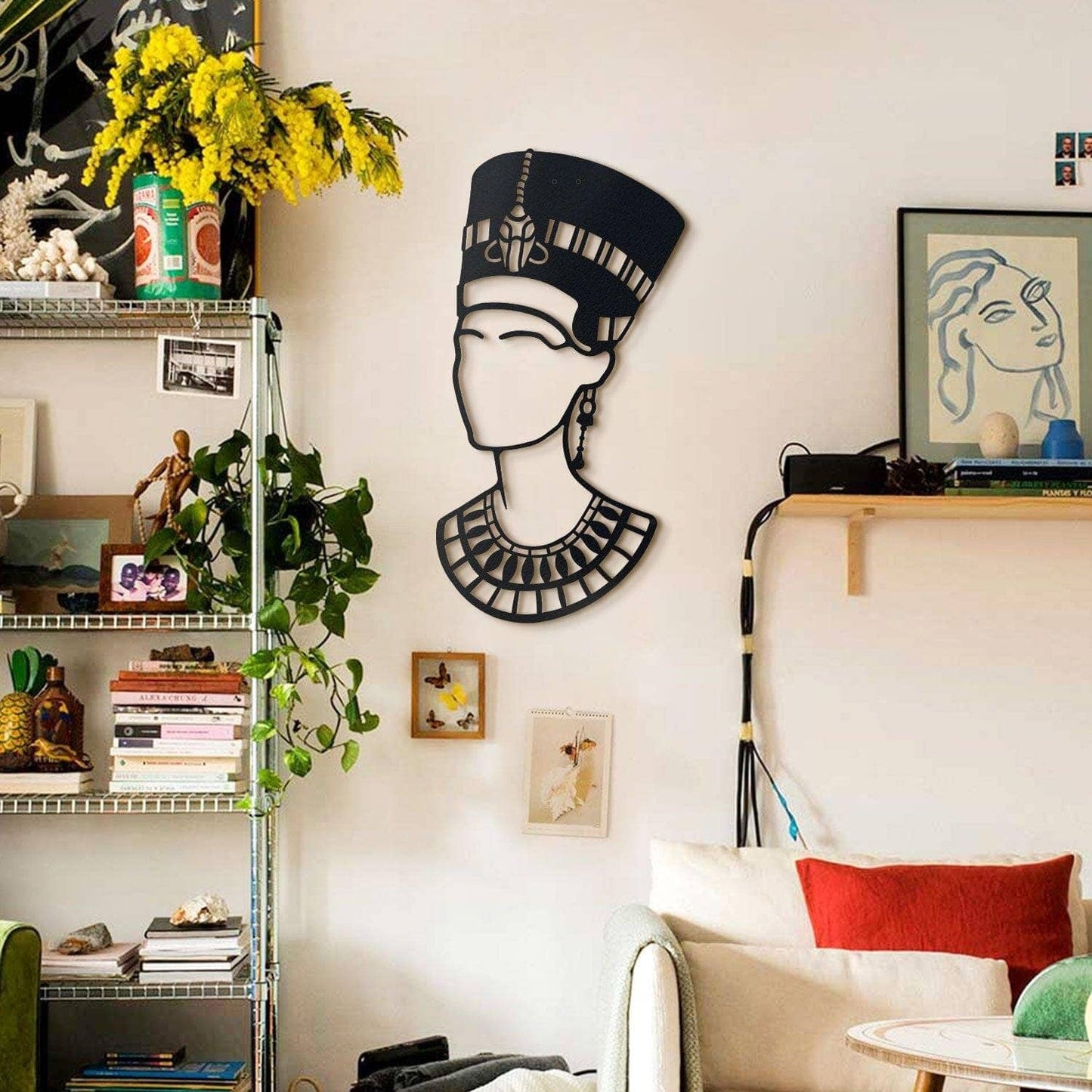 Nefertiti, Metal Vægdekoration, Nordic Unique