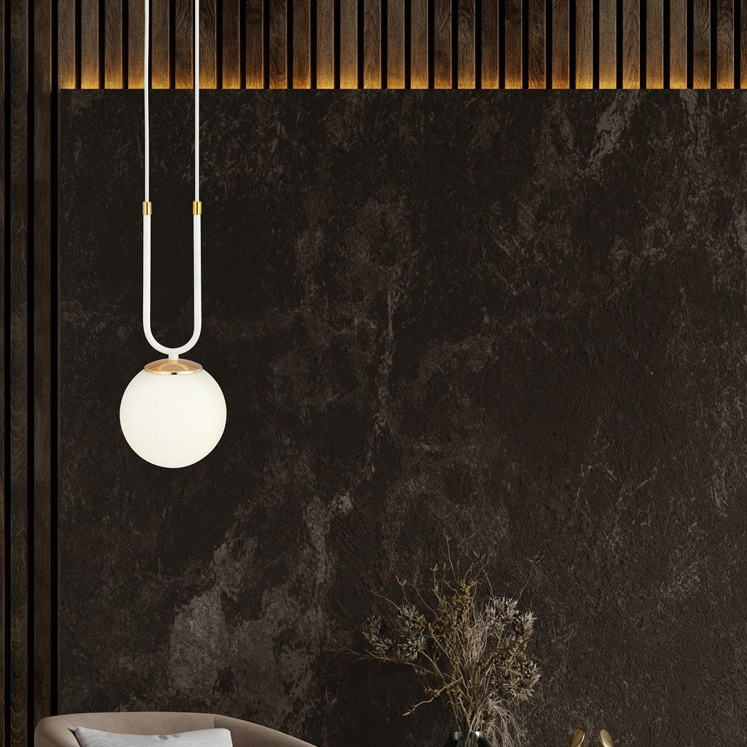 Loftlampe GLAM 1 - Hvid / Guld - Nordic Unique