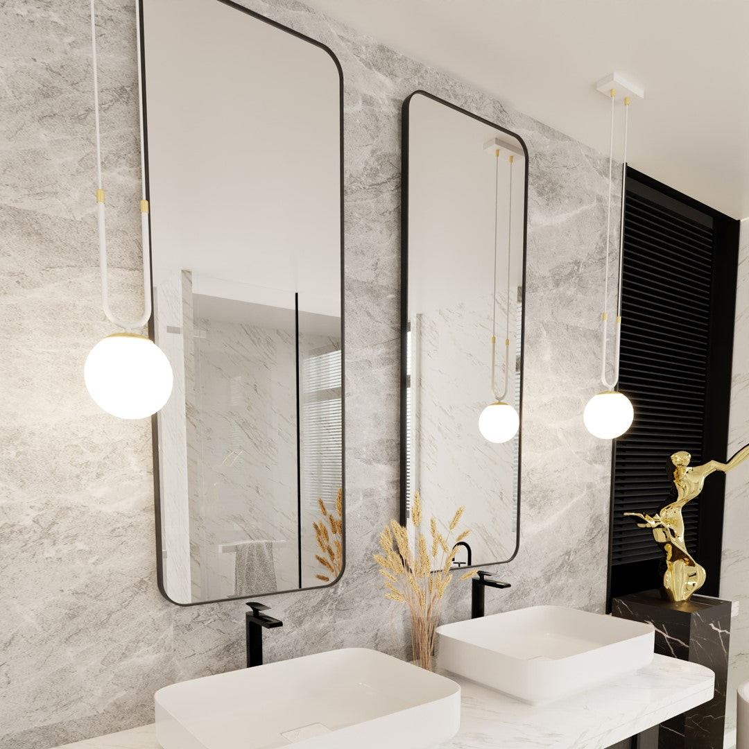 Loftlampe GLAM 1 - Hvid / Guld - Nordic Unique