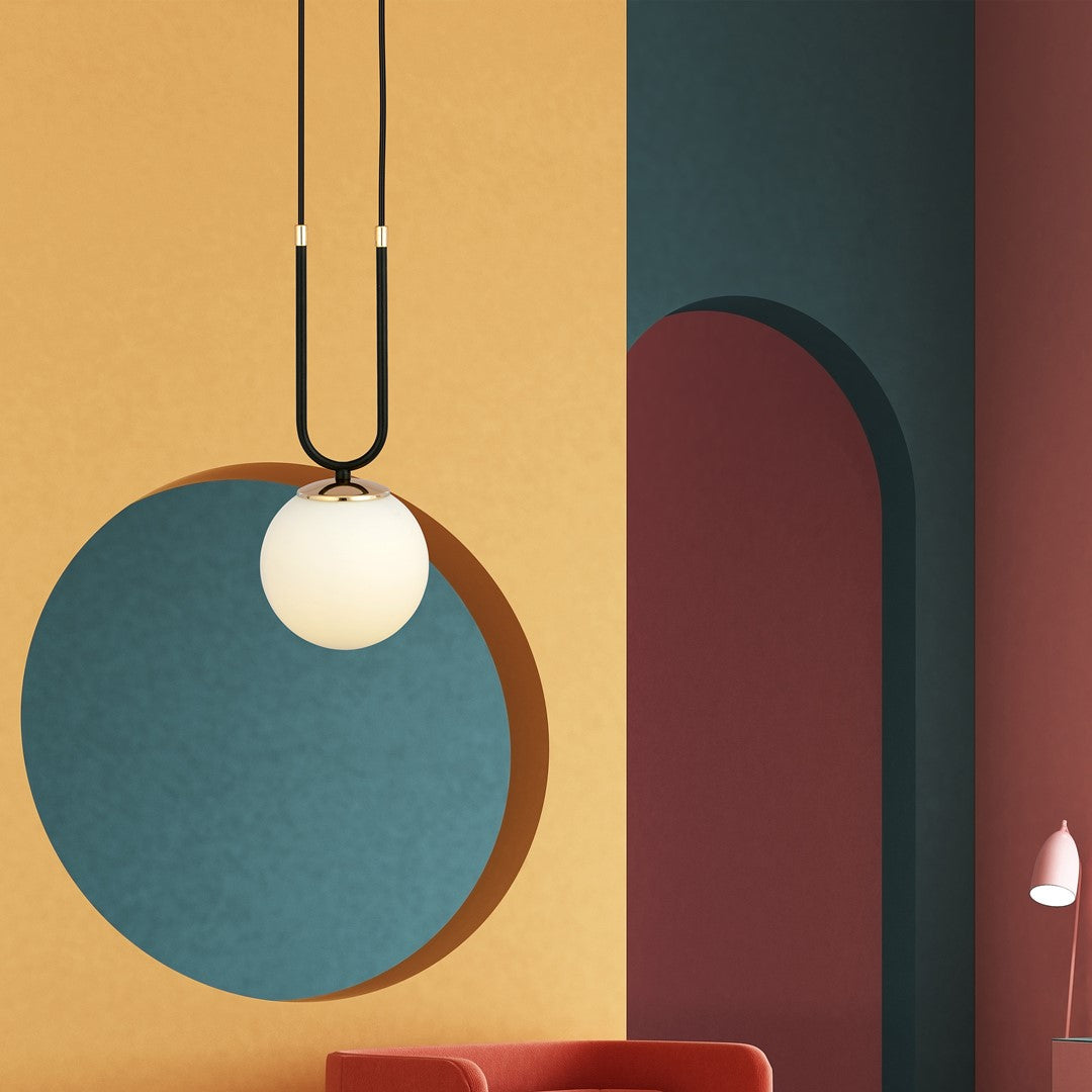 Loftlampe GLAM 1 - Sort / Hvid / Guld - Nordic Unique