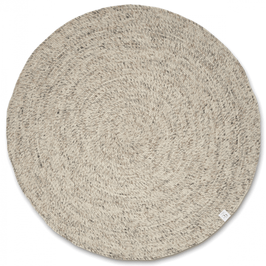 Merino Rund Tæppe Ø200cm - Natur Beige