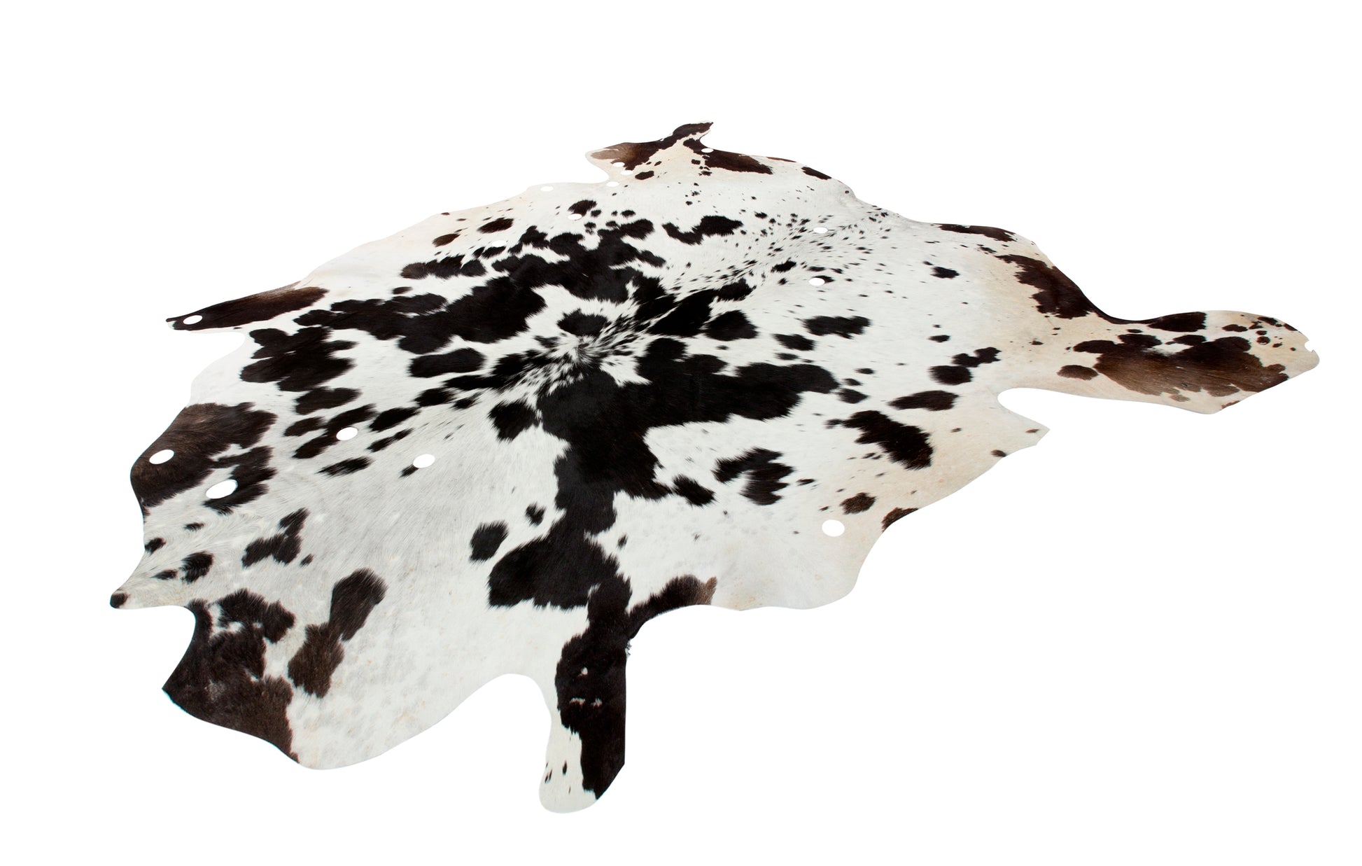 Glam 200 Læder Tæppe – Sort / Hvid – 1,35–1,65 m² - Nordic Unique