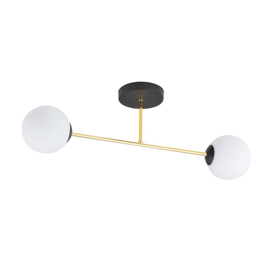 Loftlampe MAGNUM 2 - Sort / Guld / Hvid - Nordic Unique