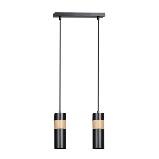 Loftlampe AKARI 2 - Sort / Træ - Nordic Unique
