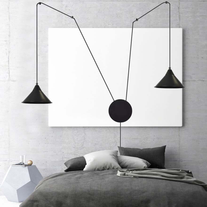 Loftlampe ABRAMO 2 - Sort - Nordic Unique