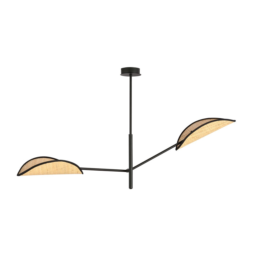 Loftlampe VENE 2 - Sort / Rattan - Nordic Unique